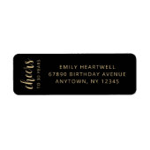 30 Jahre 30. Geburtstag Rücksendeadresse (Vorne)