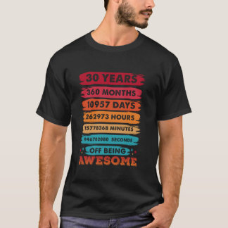 30 Jahre 360 Monate Phantastisch Vintag 30. T-Shirt