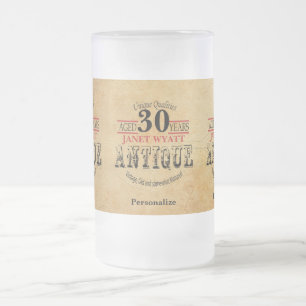 30 Jahre alt 30. Geburtstag Mattglas Bierglas