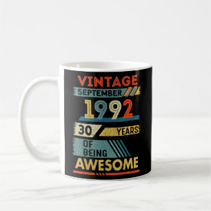 30 Jahre alt 30. Geburtstag Vintage September 199 Kaffeetasse