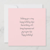 30 Jahre alt, glücklich 30. Mitteilungskarte (Rückseite)