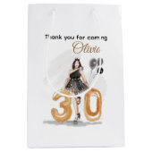 30 Jahre alt, glücklich 30. Mittlere Geschenktüte (Vorderseite)