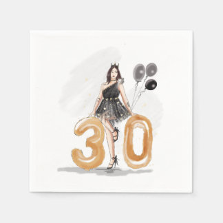 30 Jahre alt, glücklich 30. Serviette
