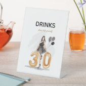 30 Jahre alt, glücklich 30. Sockelschild (In Situ)