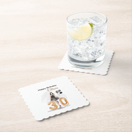 30 Jahre alt, glücklich 30. Untersetzer (Vor Ort)