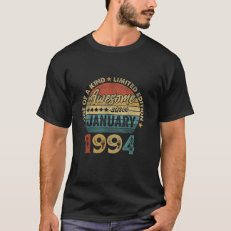 30 Jahre alt Januar 1994 Vintag Retro 30. Geburtst T-Shirt