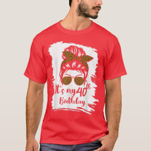30 Jahre alt Messy Bun Leopard sein 30. Geburtstag T-Shirt