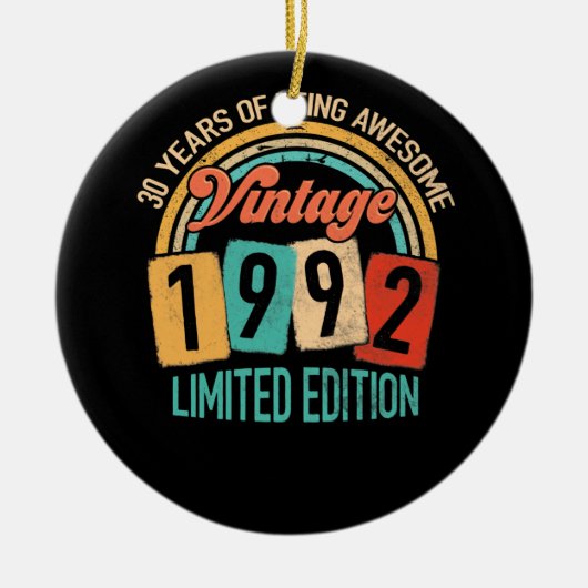 30 Jahre alt von 1992 Phantastisch werden 30. Gebu Keramik Ornament (Vorne)