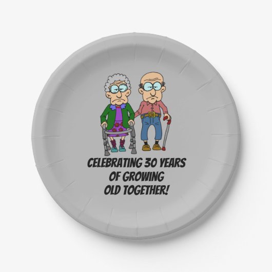 30 Jahre alt wachsende Papierplatte Pappteller (Vorderseite)
