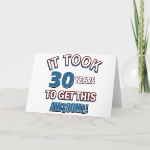 30 Jahre alte Geburtstagsdesigns Karte
