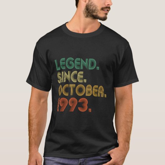 30 Jahre alte Geschenklee seit Oktober 1993 30th B T-Shirt (Vorderseite)