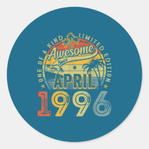 30 Jahre alte großartige April Runder Aufkleber