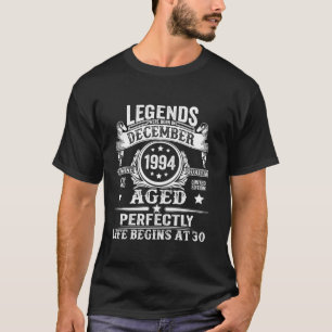 30 Jahre alte Legende seit Dezember 1994 30. Gebur T-Shirt