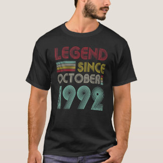 30 Jahre alte Legende seit Oktober 1992 30. Geburt T-Shirt