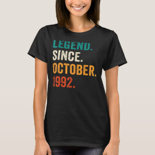 30 Jahre alte Legende seit Oktober 1992 30. Geburt T-Shirt