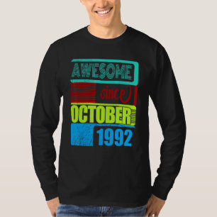 30 Jahre alte Vintage 1992 geboren im Oktober fant T-Shirt