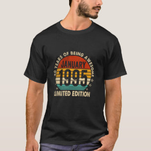 30 Jahre alter Retro Vintager Januar 1995 30. Gebu T-Shirt