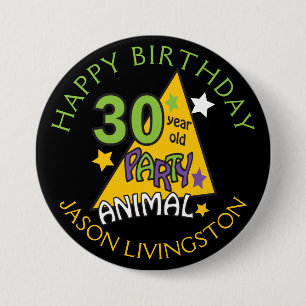 30 Jahre altes Party Button