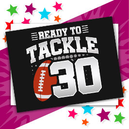 30 Jahre altes Tackle Football Party 30. Geburtsta Postkarte