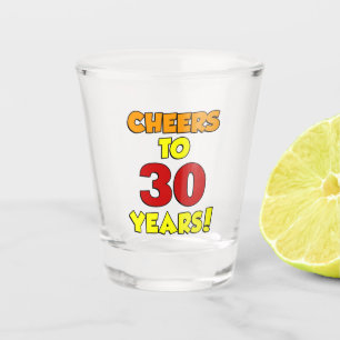 30 Jahre farbiges Schuhglas Schnapsglas