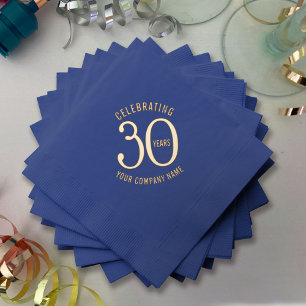 30 Jahre Firmenjubiläum individuell angepasst Servietten Mit Folie