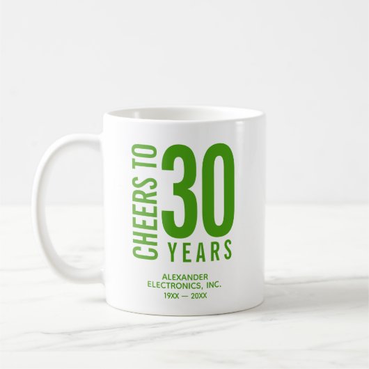 30 Jahre Geschäftsjubiläum Kaffeetasse (Links)