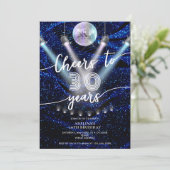 30 Jahre Glam Disco Retro Foto Geburtstag Einladung (Stehend Vorderseite)