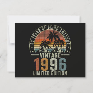 30 Jahre großartig sein Vintage 1996 Einladung