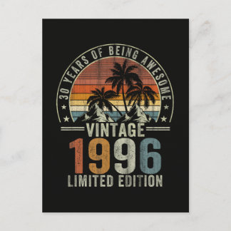 30 Jahre großartig sein Vintage 1996 Einladungspostkarte