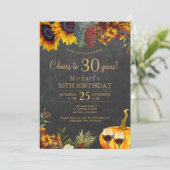 30 Jahre Herbst 30. Geburtstag Party Einladung (Stehend Vorderseite)