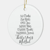 30 Jahre Jubiläum 30. Hochzeit Keramik Ornament (Links)