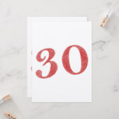 30 Jahre Karte (Vorderseite/Rückseite Beispiel)