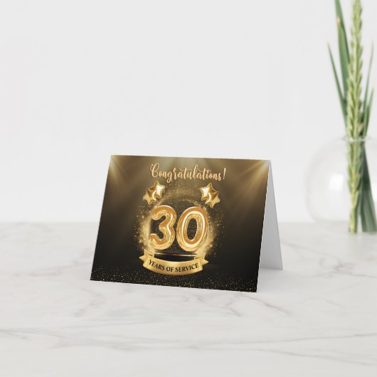 30 Jahre Mitarbeitermeilenkarte Jubiläumsfalte Einladung (Vorderseite)