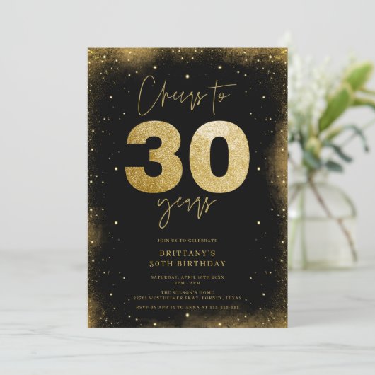 30 Jahre Modern 30. Geburtstag Einladung (Stehend Vorderseite)