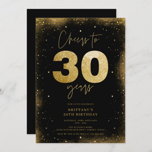 30 Jahre Modern 30. Geburtstag Einladung (Vorne/Hinten)