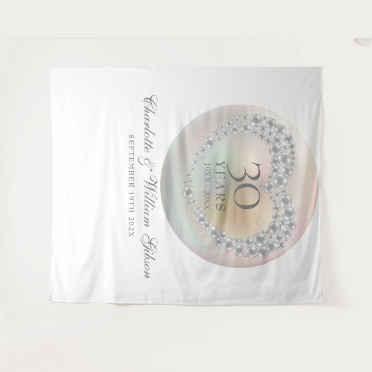 30 Jahre Pearl Foto Stand Hintergrund Wandteppich (Vorderseite (Horizontal))