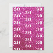 30 Jahre Pink Glam Disco Retro Geburtstag Einladung (Rückseite)