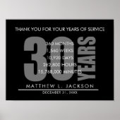 30 Jahre Ruhestand oder Mitarbeiter-Dankeschön-Ges Poster (Vorne)