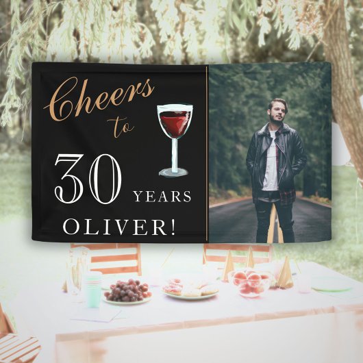 30 Jahre Wein 30. Geburtstag Foto Banner