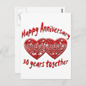 30 Jahre zusammen Postkarte (Vorne/Hinten)