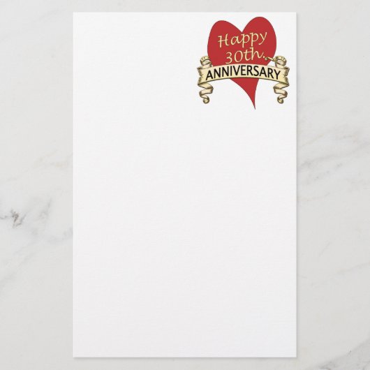 30. Jahrestag Briefpapier (Vorderseite)