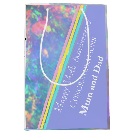 30. Jahrestag der Hochzeit, Opal, Mittlere Geschenktüte (Vorderseite)