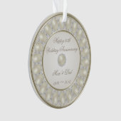 30. Jahrestag der Hochzeit Rund-Acrylschmuck Ornament (Vorderseite)
