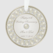30. Jahrestag der Hochzeit Rund-Acrylschmuck Ornament (Vorderseite)