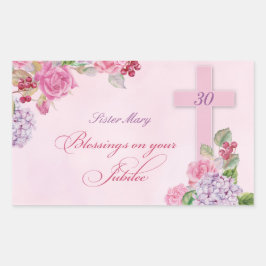 30. Jahrestag des religiösen Lebens katholische Nu Rechteckiger Aufkleber