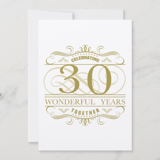 30. Jahrestag Karte (Vorderseite)