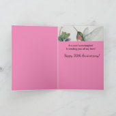 30. Jahrestag meiner Ehefrau Hübscher Hummingvogel Karte (Innenseite)