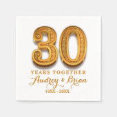 30. Jahrestag Personalisiert Serviette (Vorderseite)