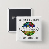 30. Jahrestag (Schmetterlinge) Button (Vorne & Hinten)
