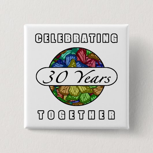 30. Jahrestag (Schmetterlinge) Button (Vorderseite)
